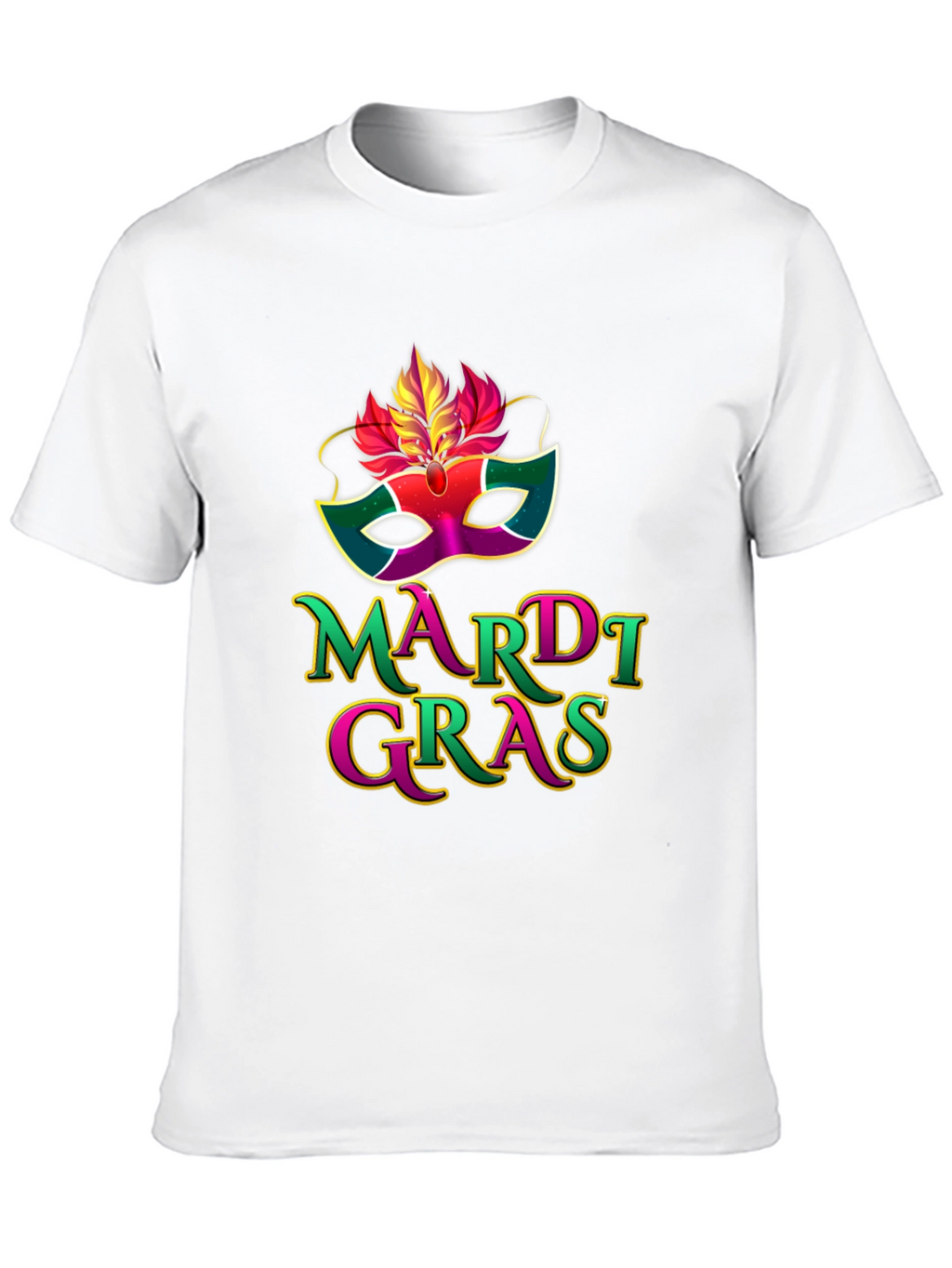 Mardi Gras Mask Graphic T-Shirt