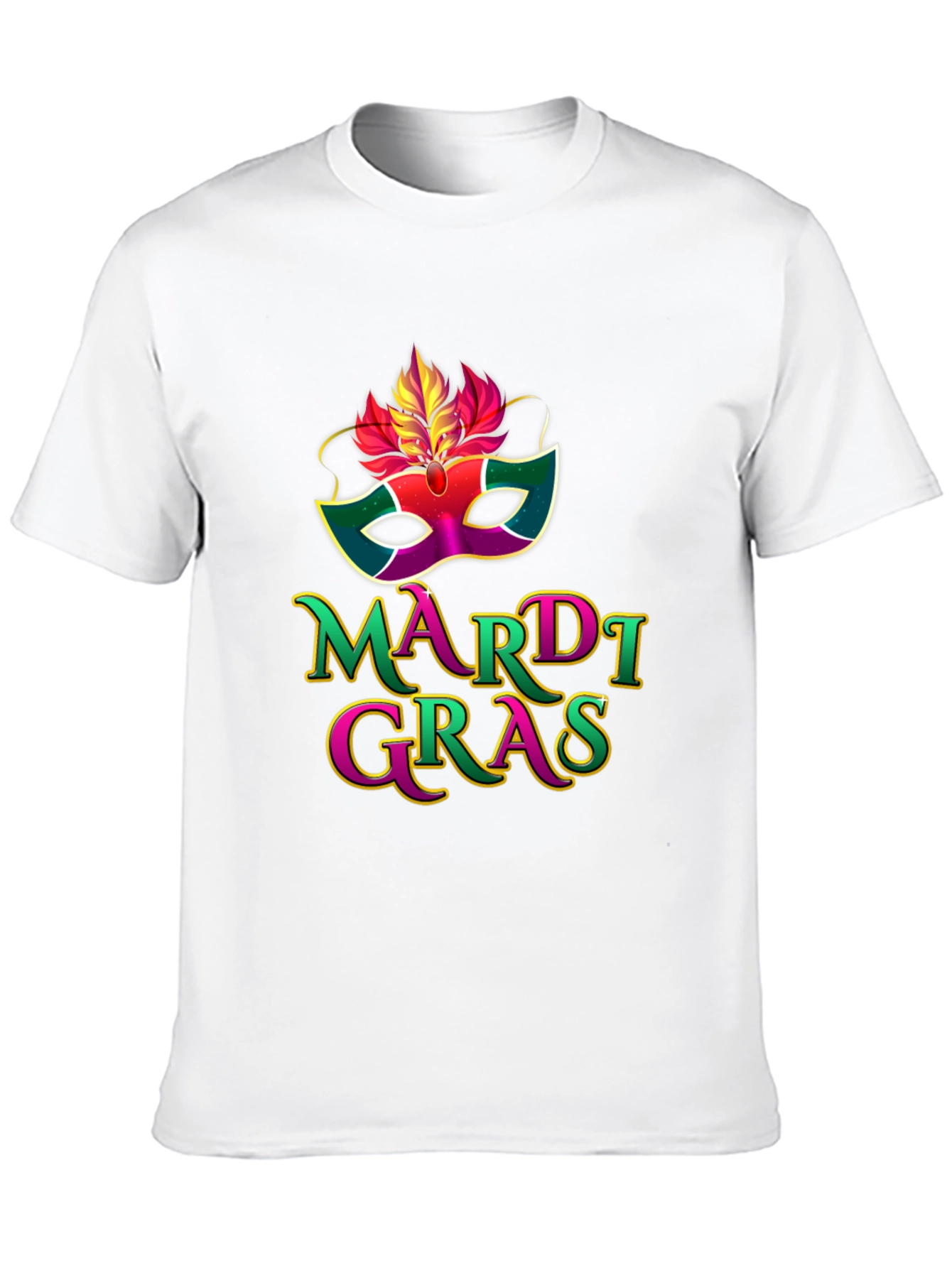 Mardi Gras Mask Graphic T-Shirt
