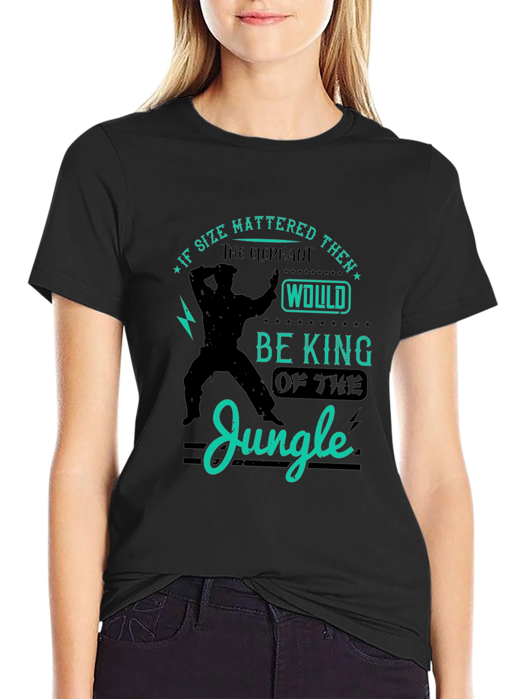 Elephant King of Jungle Graphic T-Shirt