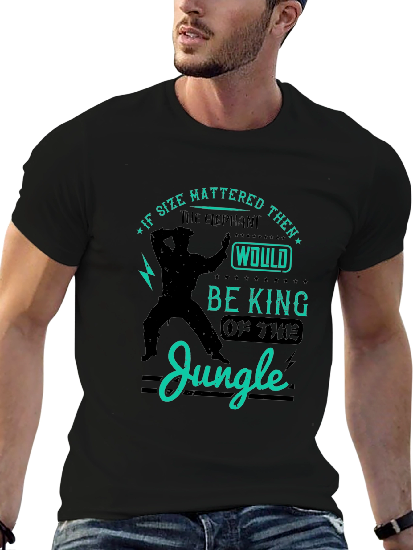 Elephant King of Jungle Graphic T-Shirt