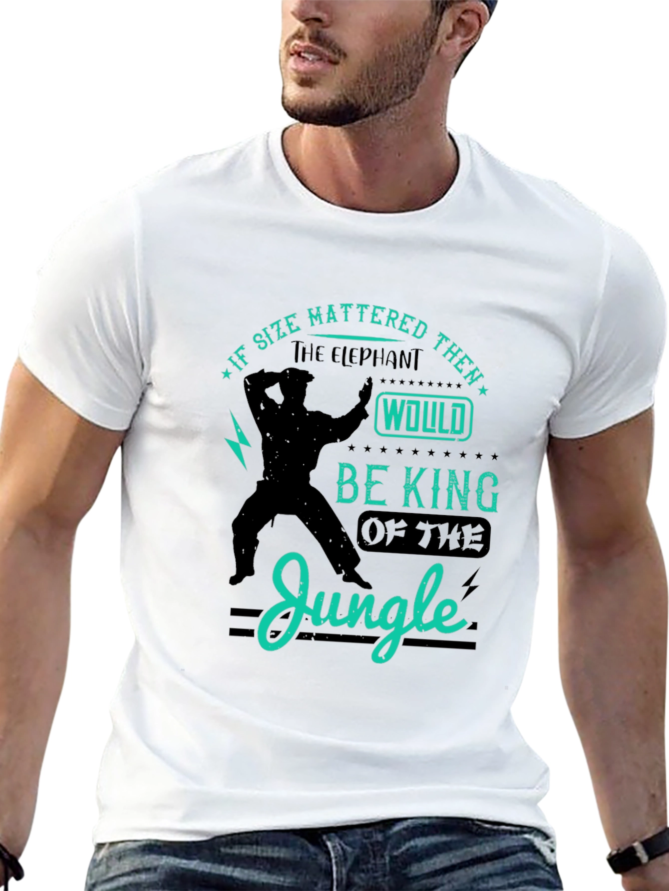 Elephant King of Jungle Graphic T-Shirt