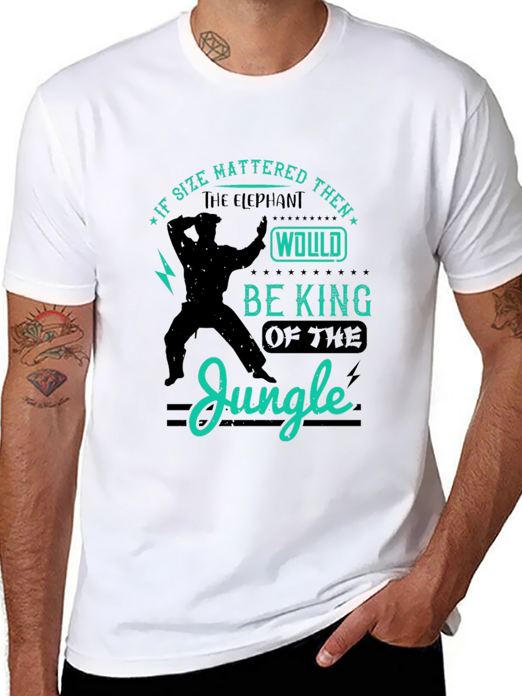 Elephant King of Jungle Graphic T-Shirt