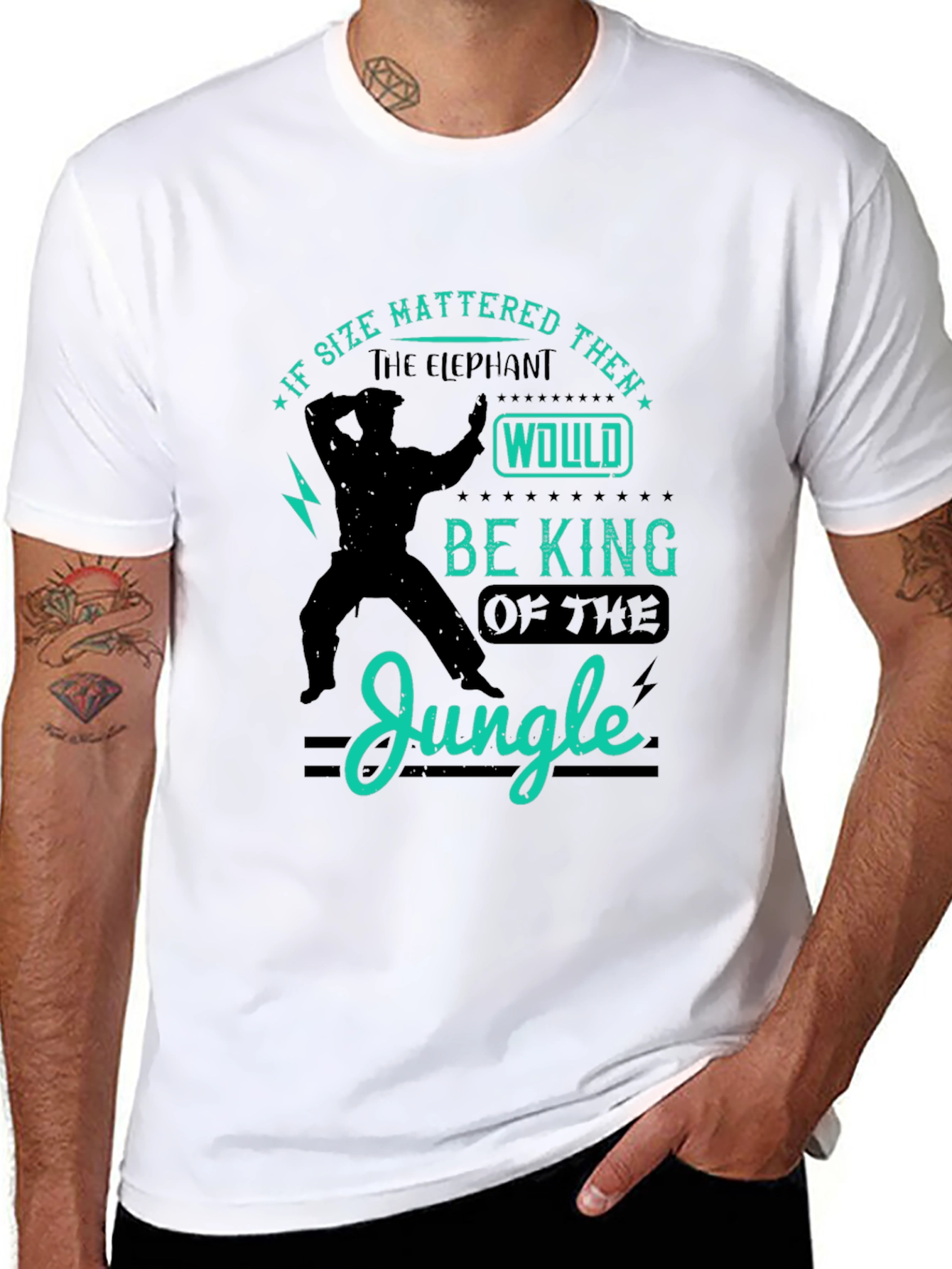 Elephant King of Jungle Graphic T-Shirt