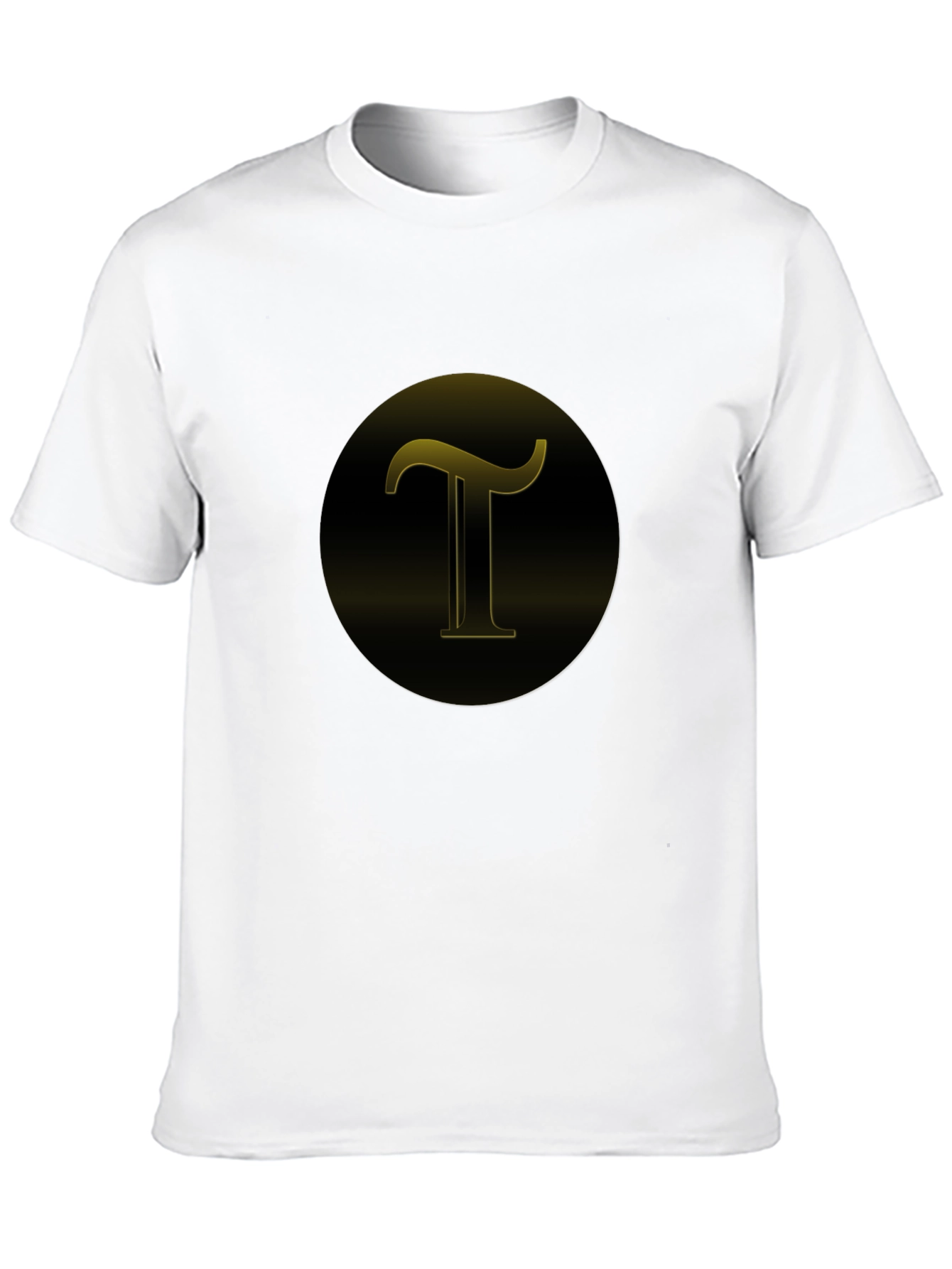 Black T-Shirt with Gold T Design