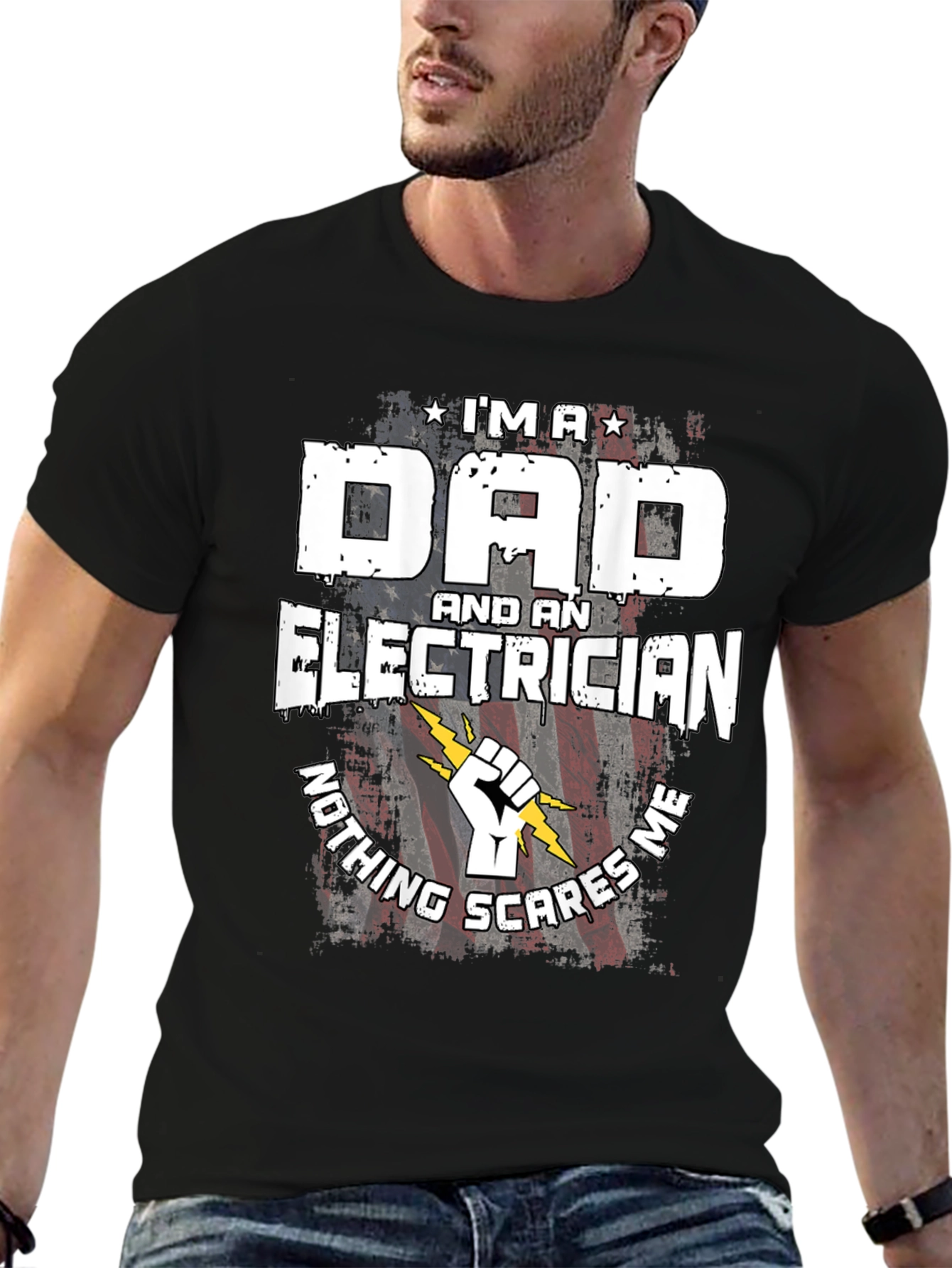 Dad Electrician T-Shirt - Nothing Scares Me