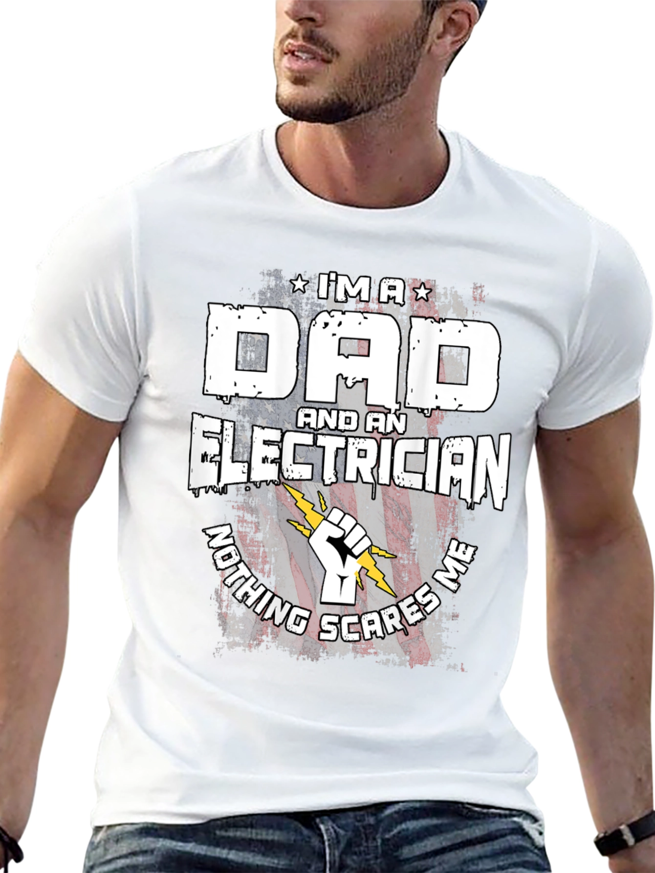 Dad Electrician T-Shirt - Nothing Scares Me