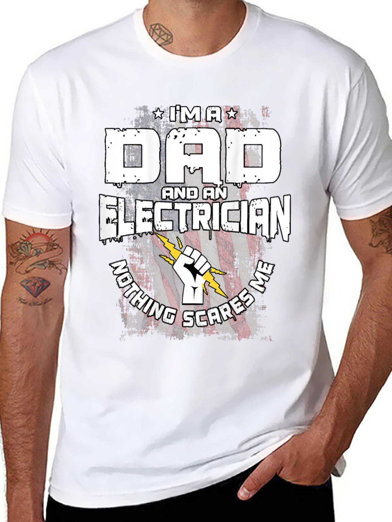 Dad Electrician T-Shirt - Nothing Scares Me