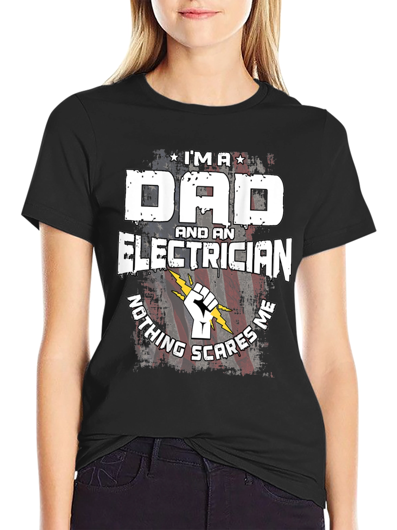 Dad Electrician T-Shirt - Nothing Scares Me