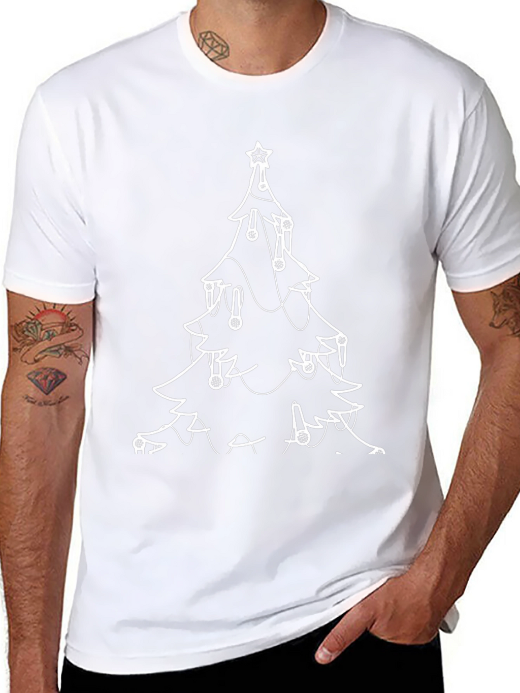 Christmas Tree Lights Graphic T-Shirt - Holiday Style
