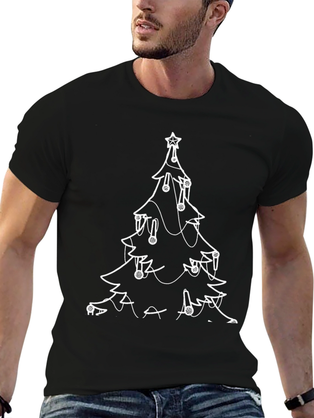 Christmas Tree Lights Graphic T-Shirt - Holiday Style