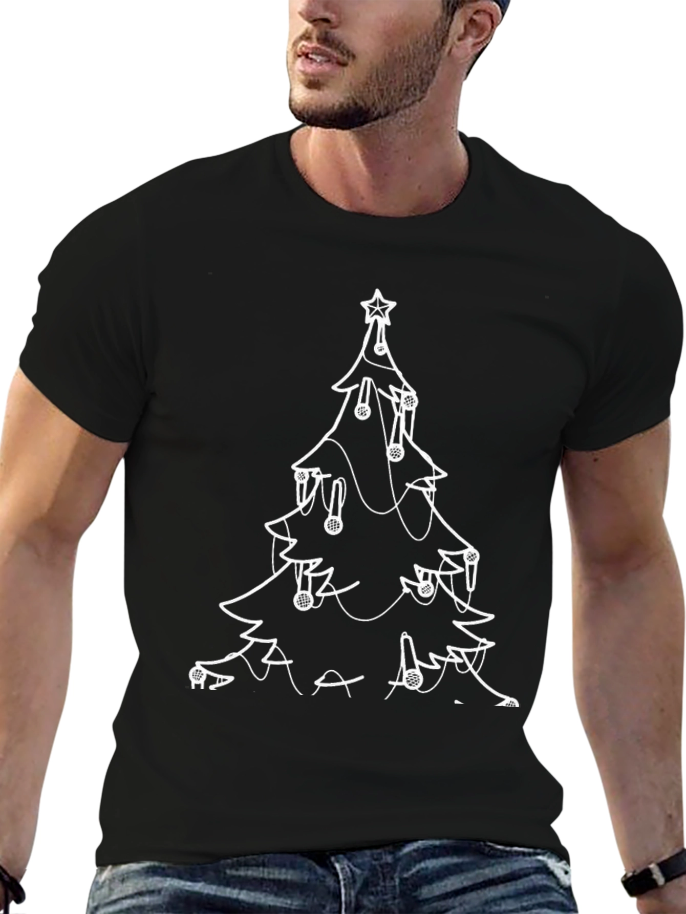 Christmas Tree Lights Graphic T-Shirt - Holiday Style