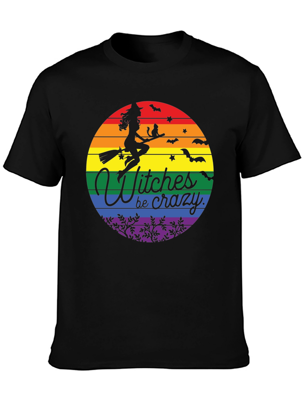 Witches Be Crazy LGBT Pride Halloween T-Shirt