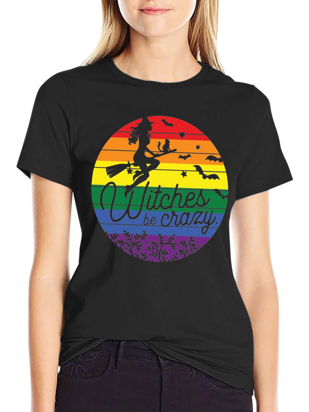 Witches Be Crazy LGBT Pride Halloween T-Shirt