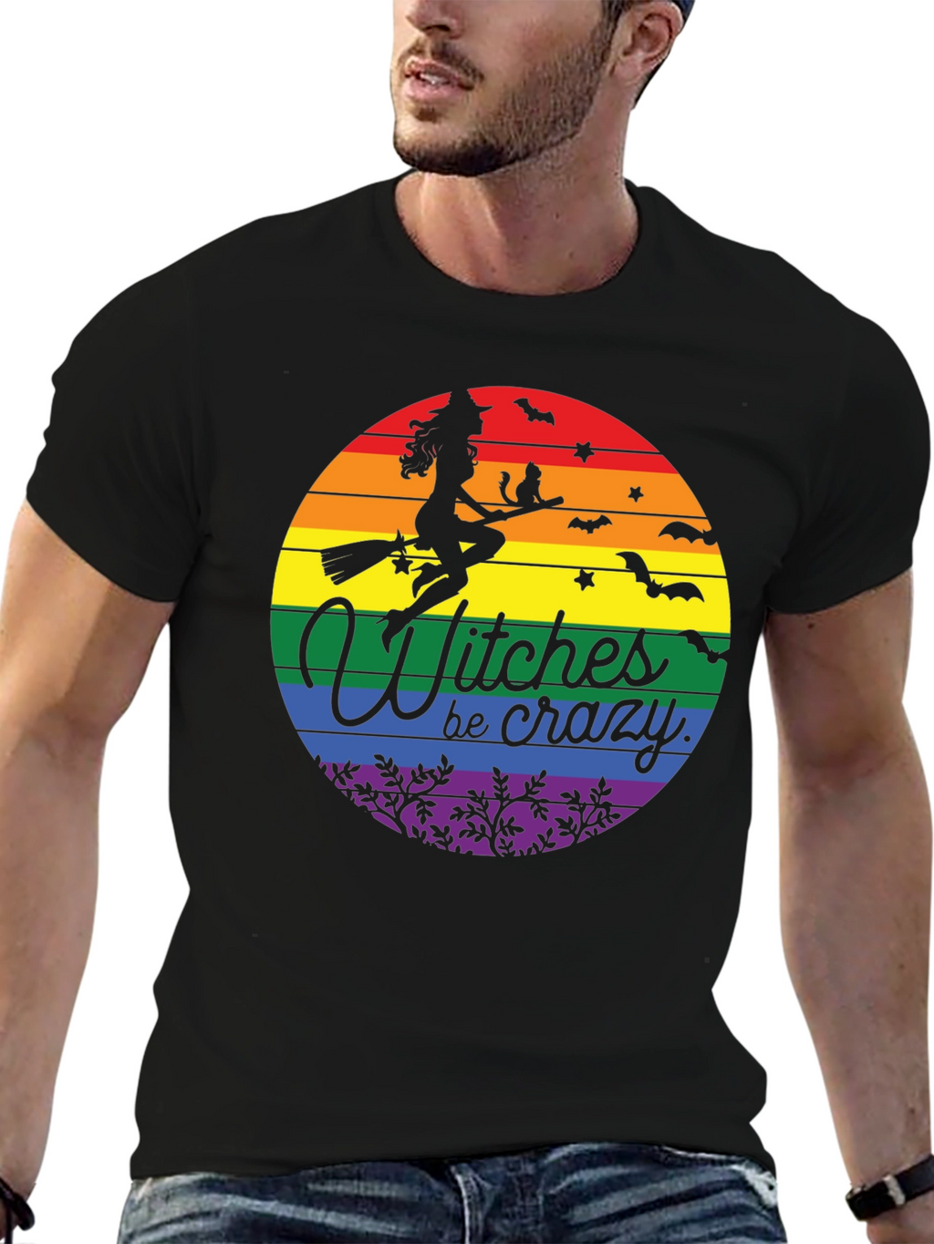 Witches Be Crazy LGBT Pride Halloween T-Shirt