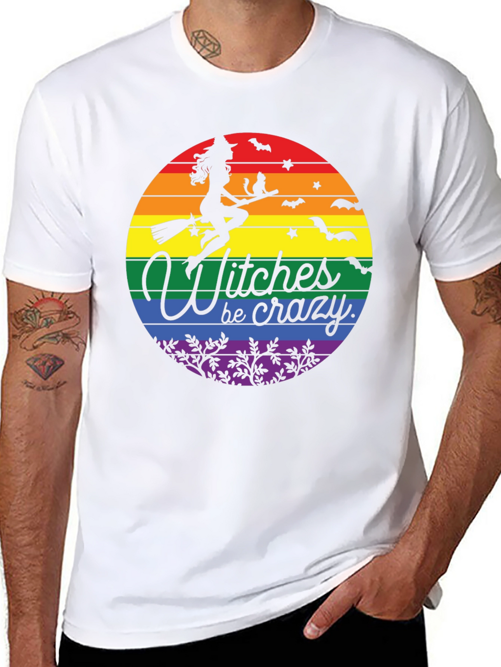 Witches Be Crazy LGBT Pride Halloween T-Shirt