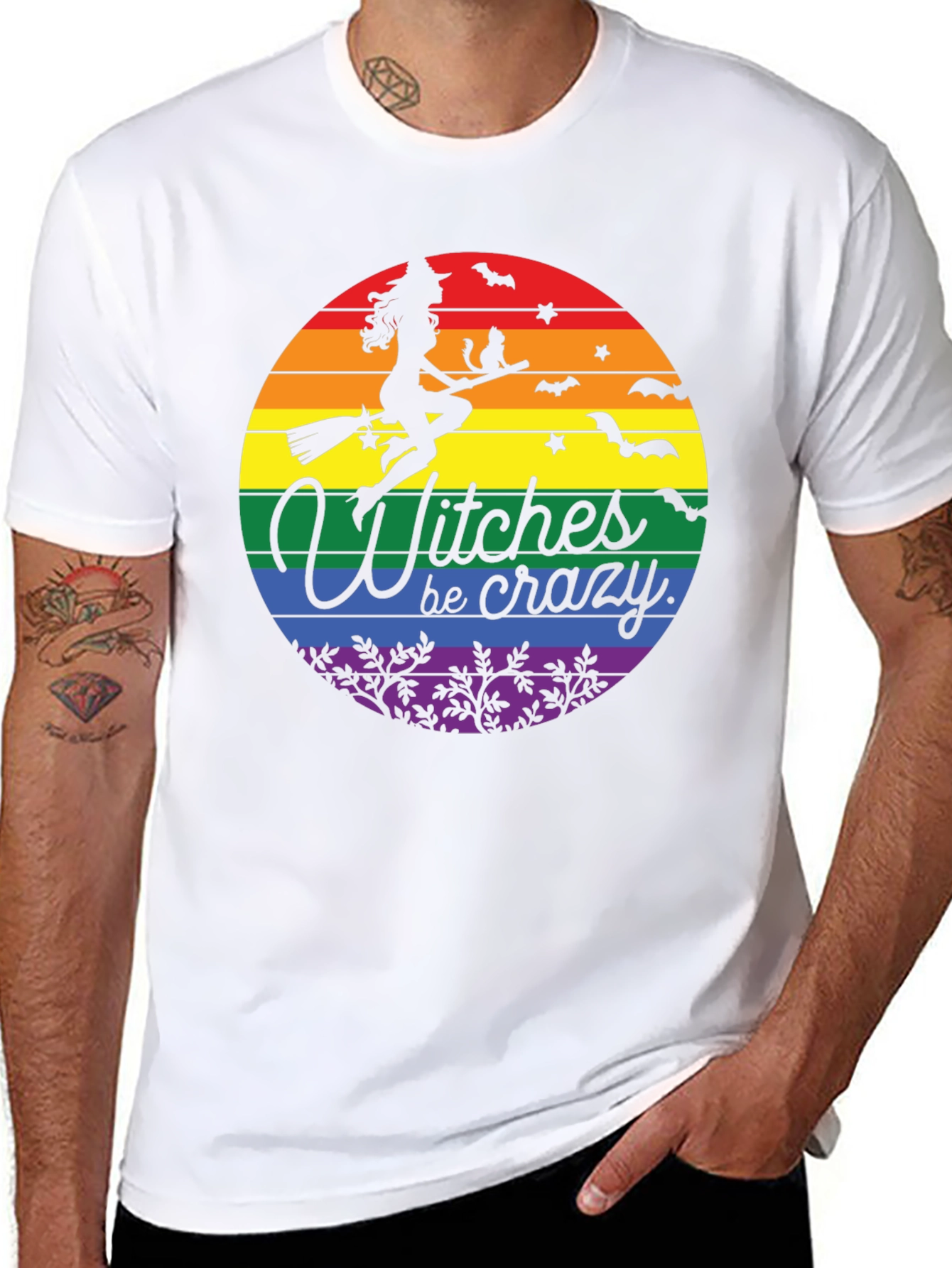 Witches Be Crazy LGBT Pride Halloween T-Shirt