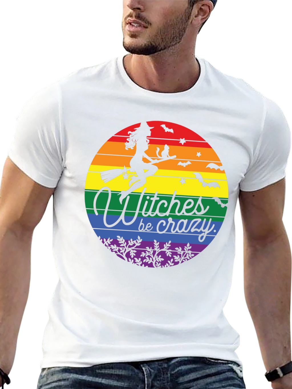 Witches Be Crazy LGBT Pride Halloween T-Shirt