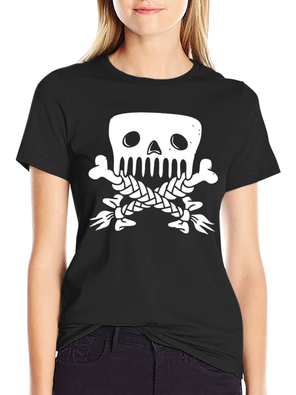 Skull & Crossbones Graphic Tee - Classic Black T-Shirt