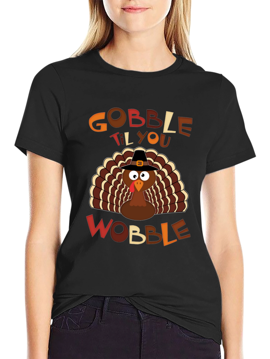 Gobble Til You Wobble Thanksgiving Turkey T-Shirt