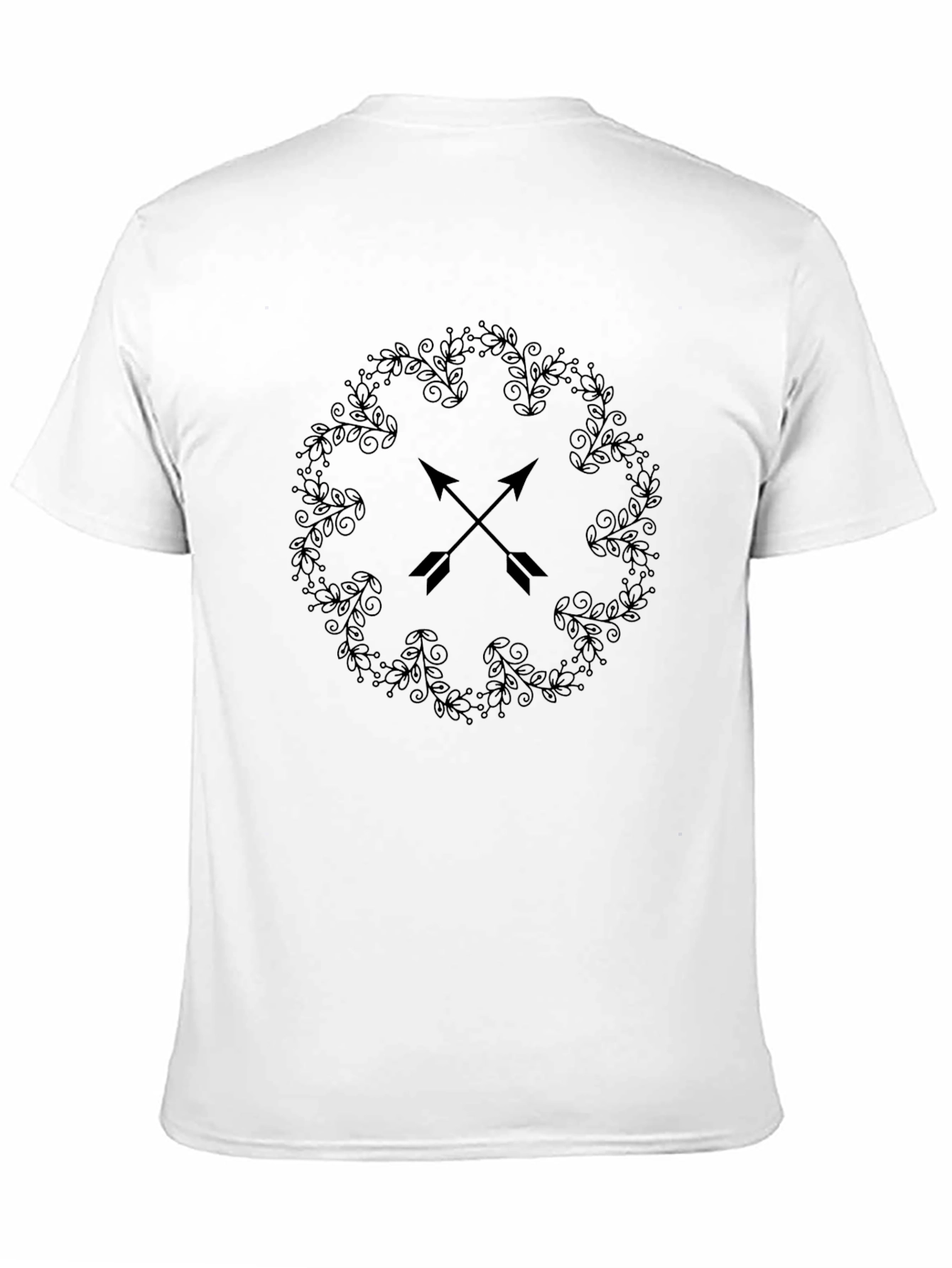 Mens Black Arrow Wreath Graphic Tee