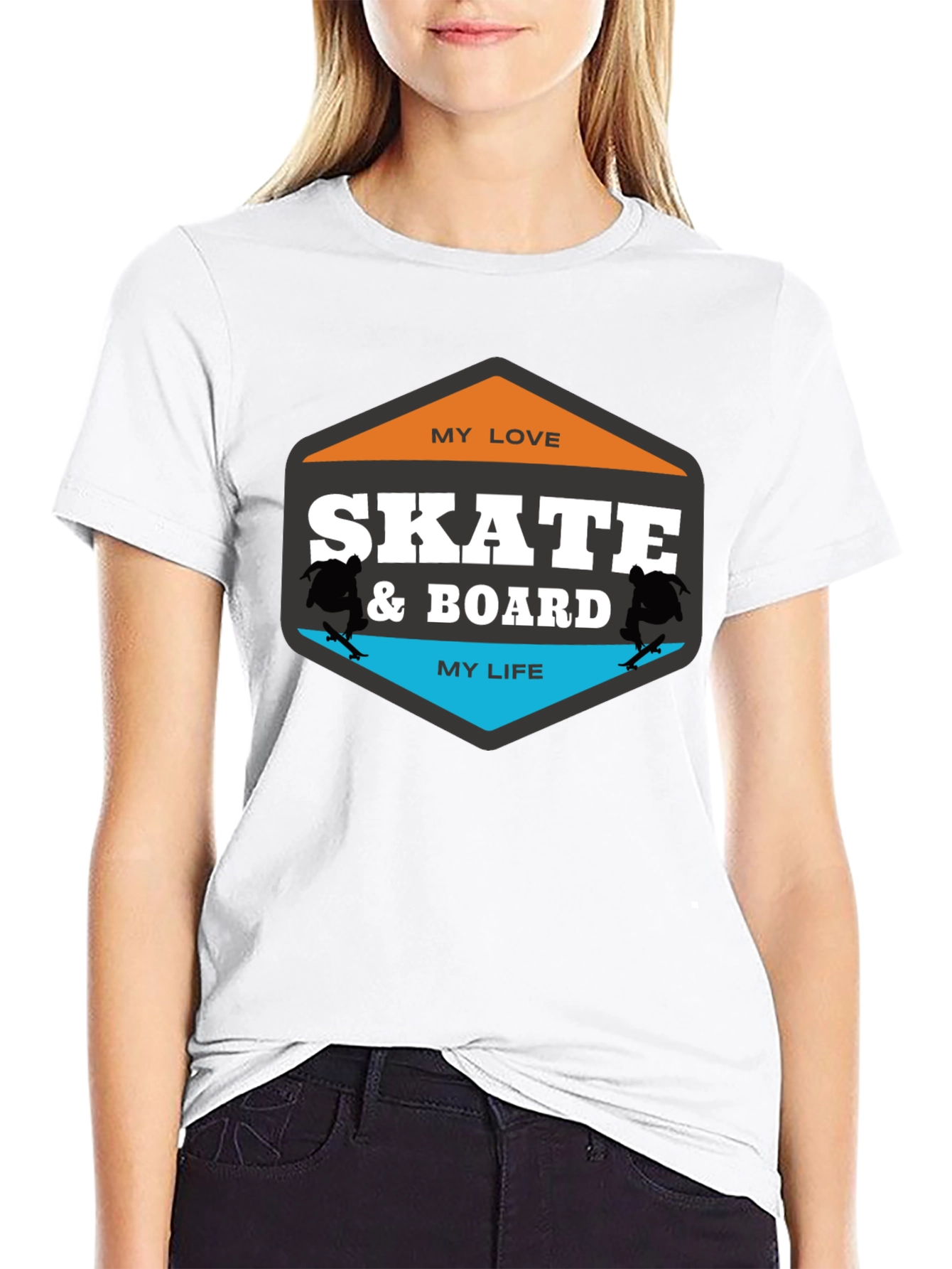 Skate & Board Tee - My Love My Life Skateboarder T-Shirt