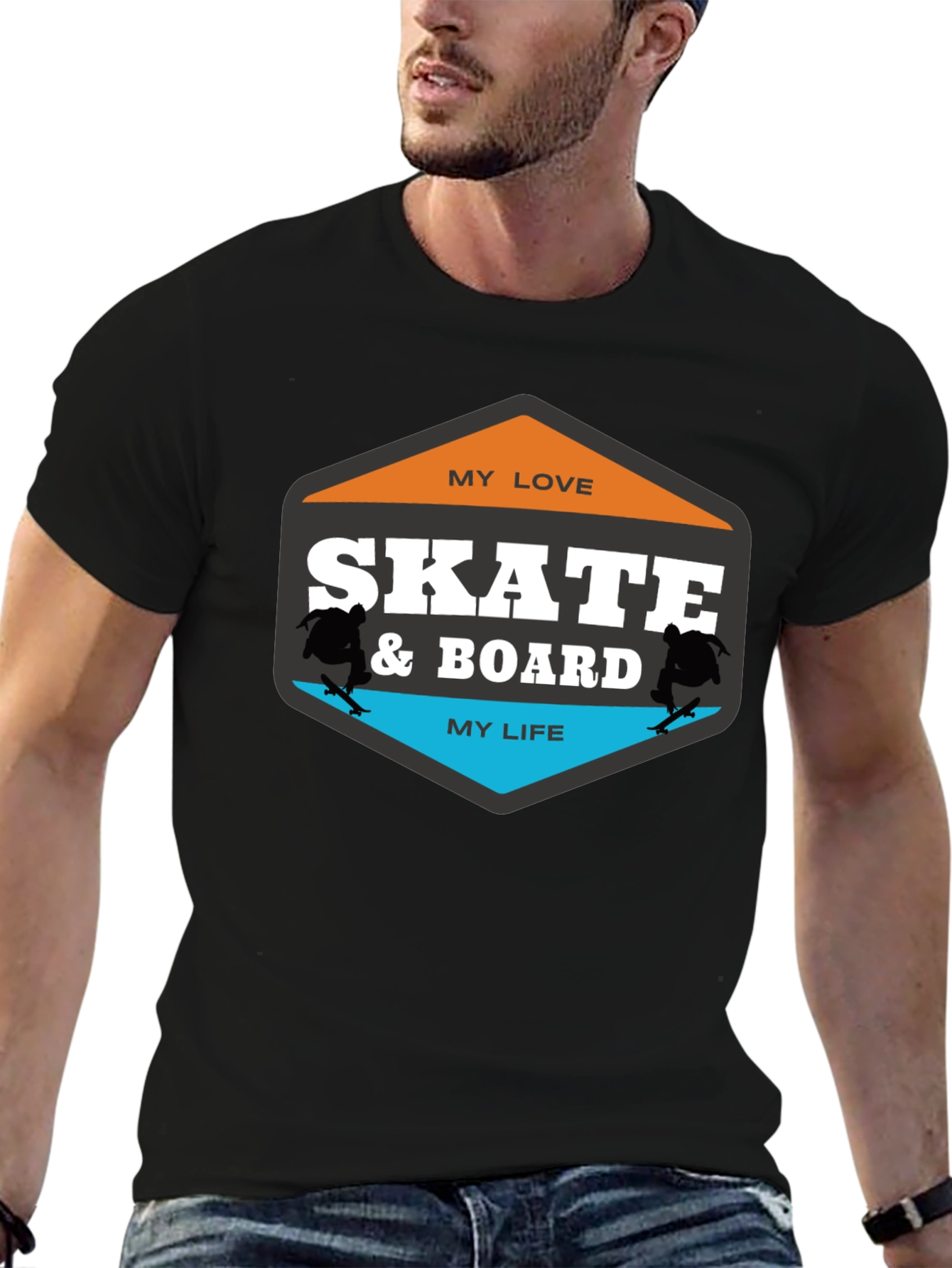 Skate & Board Tee - My Love My Life Skateboarder T-Shirt