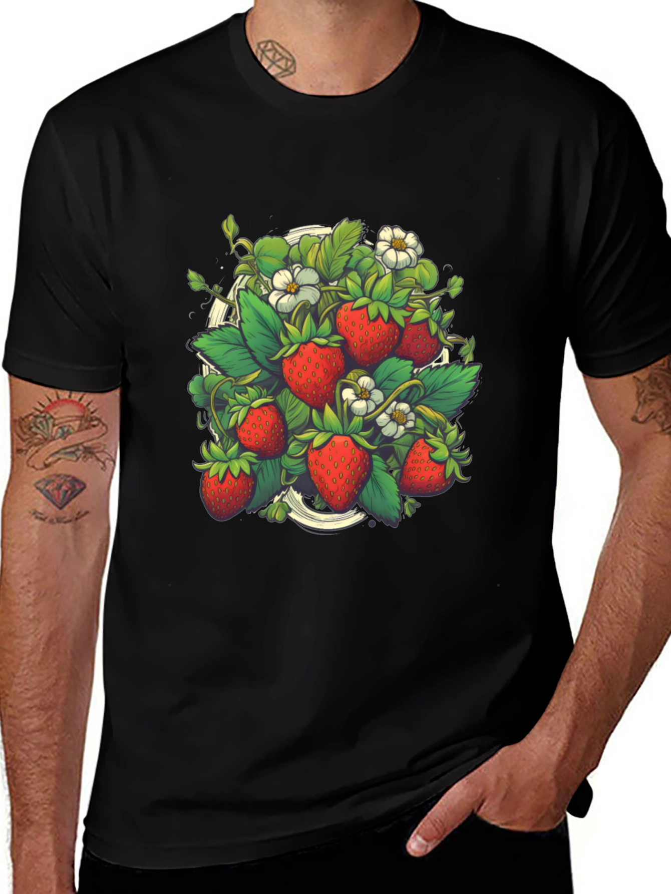 Strawberry Garden Graphic T-Shirt