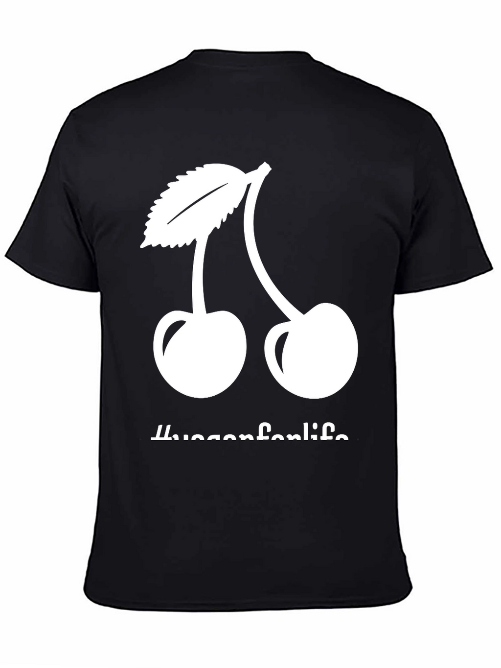 Cherry Design Black T-Shirt