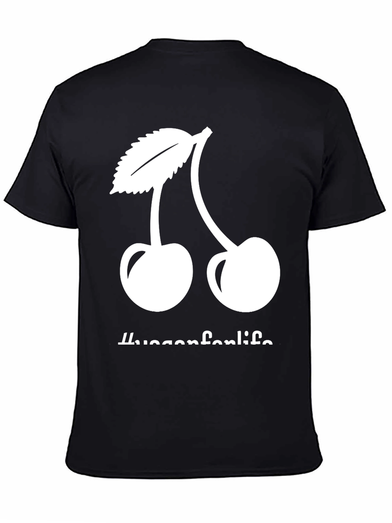 Cherry Design Black T-Shirt