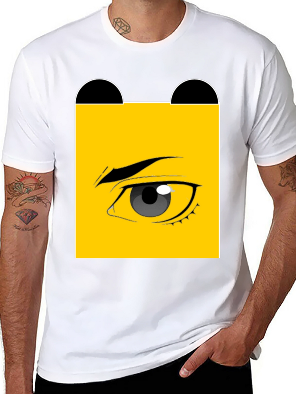 Eye Graphic Black T-Shirt - Unique Design