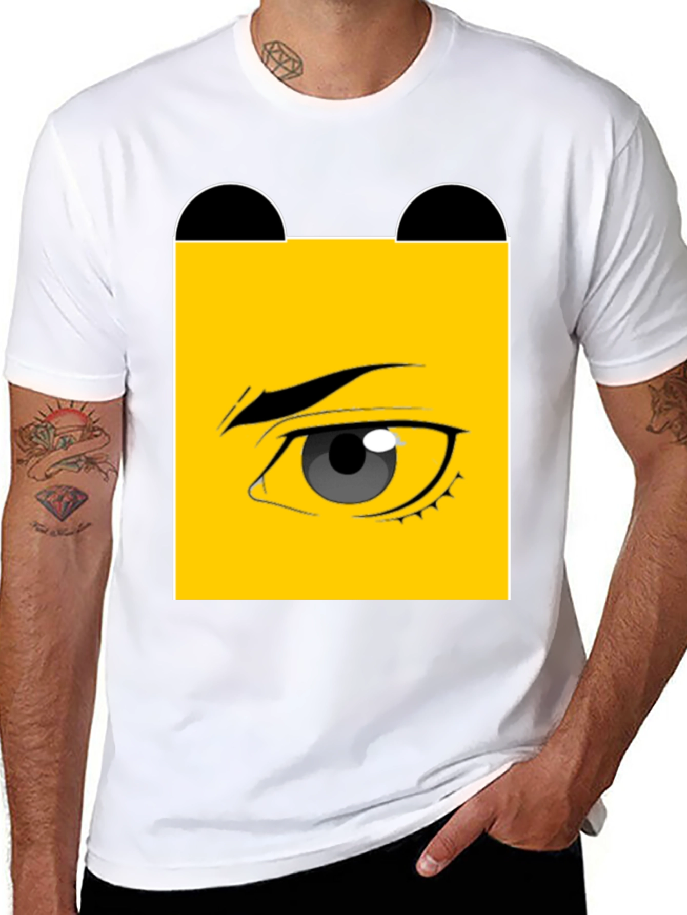 Eye Graphic Black T-Shirt - Unique Design
