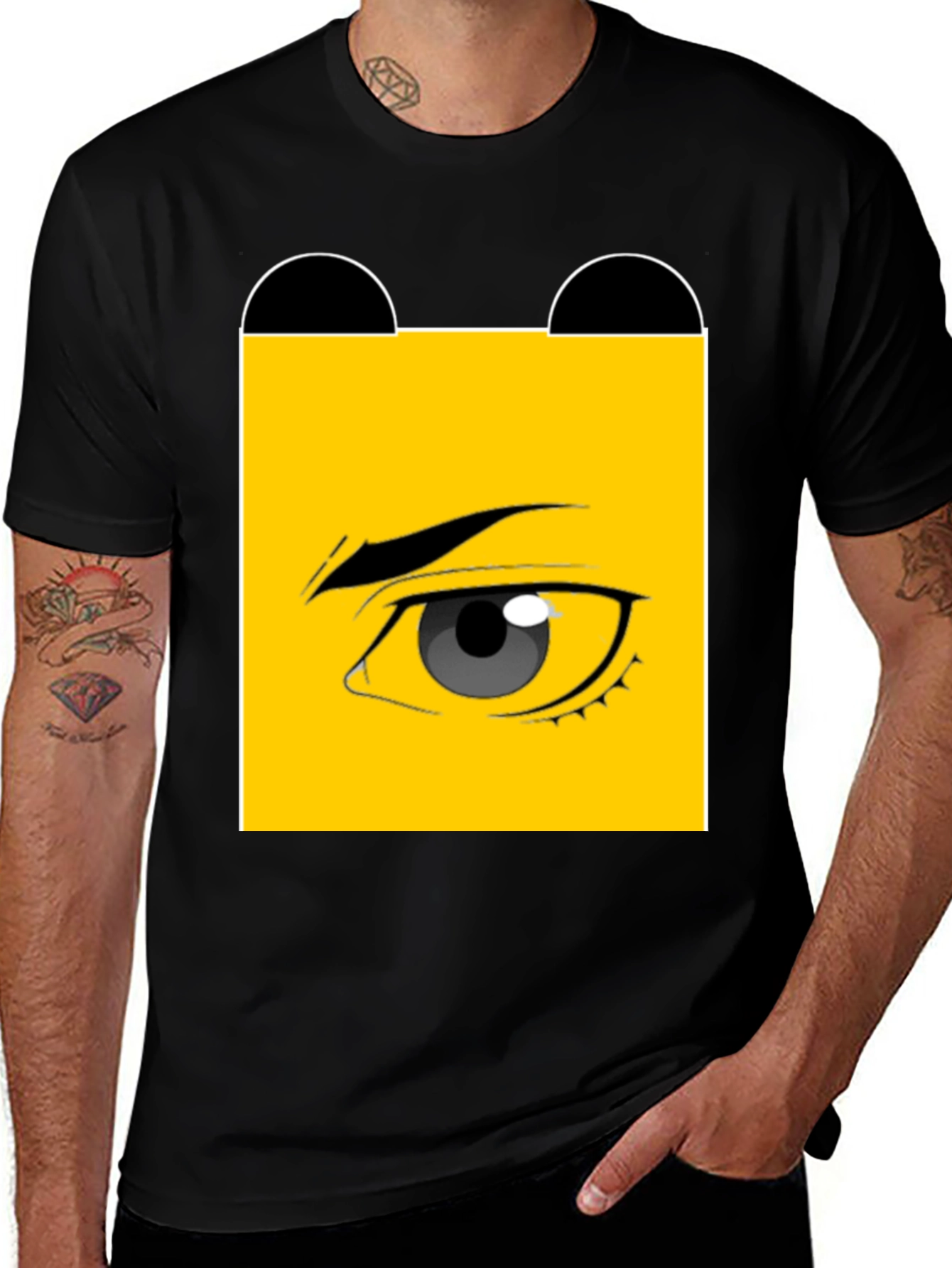 Eye Graphic Black T-Shirt - Unique Design