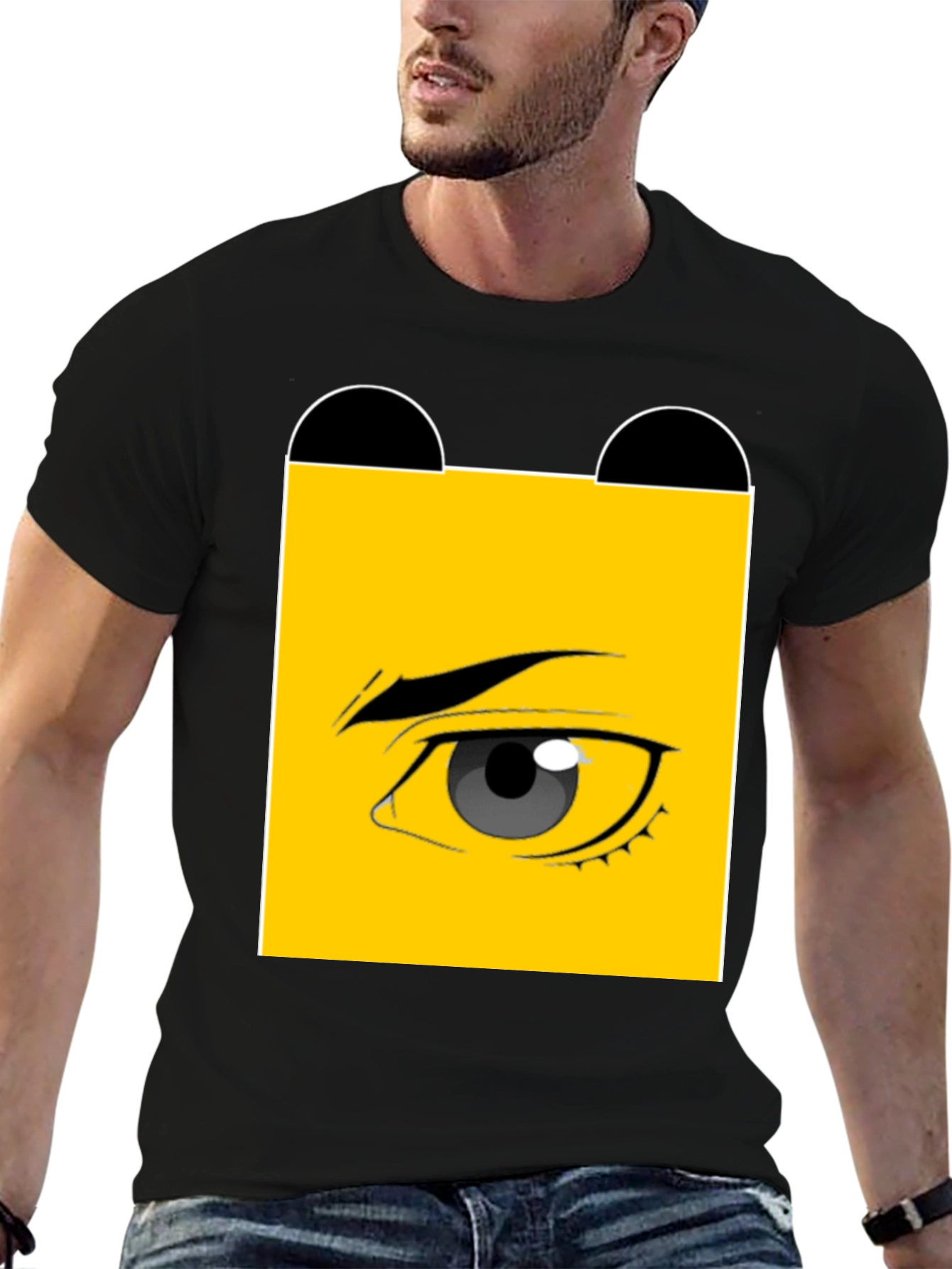 Eye Graphic Black T-Shirt - Unique Design