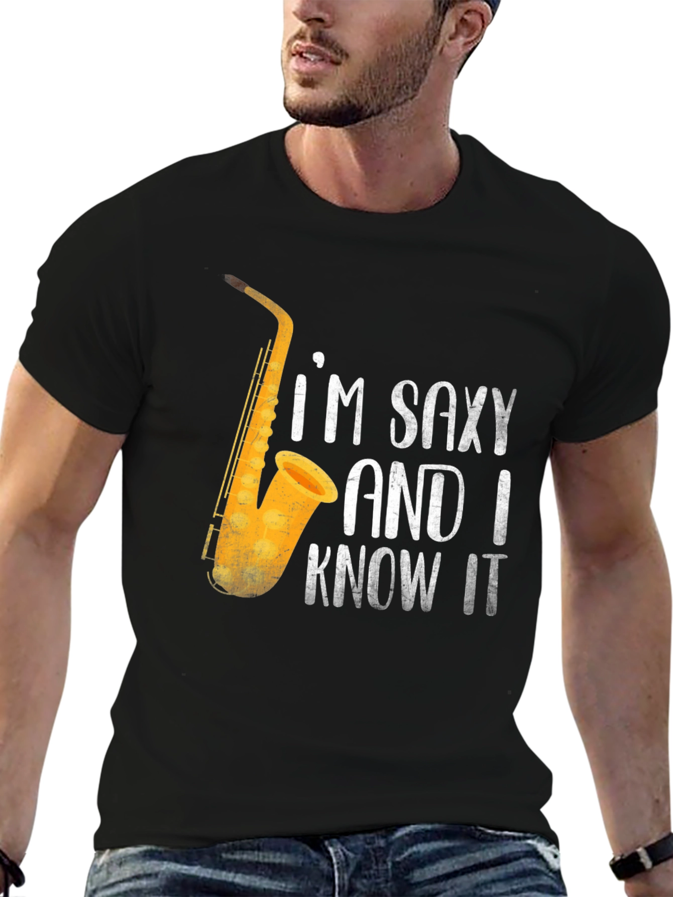 Saxy & I Know It T-Shirt | Funny Saxophone Player Tee