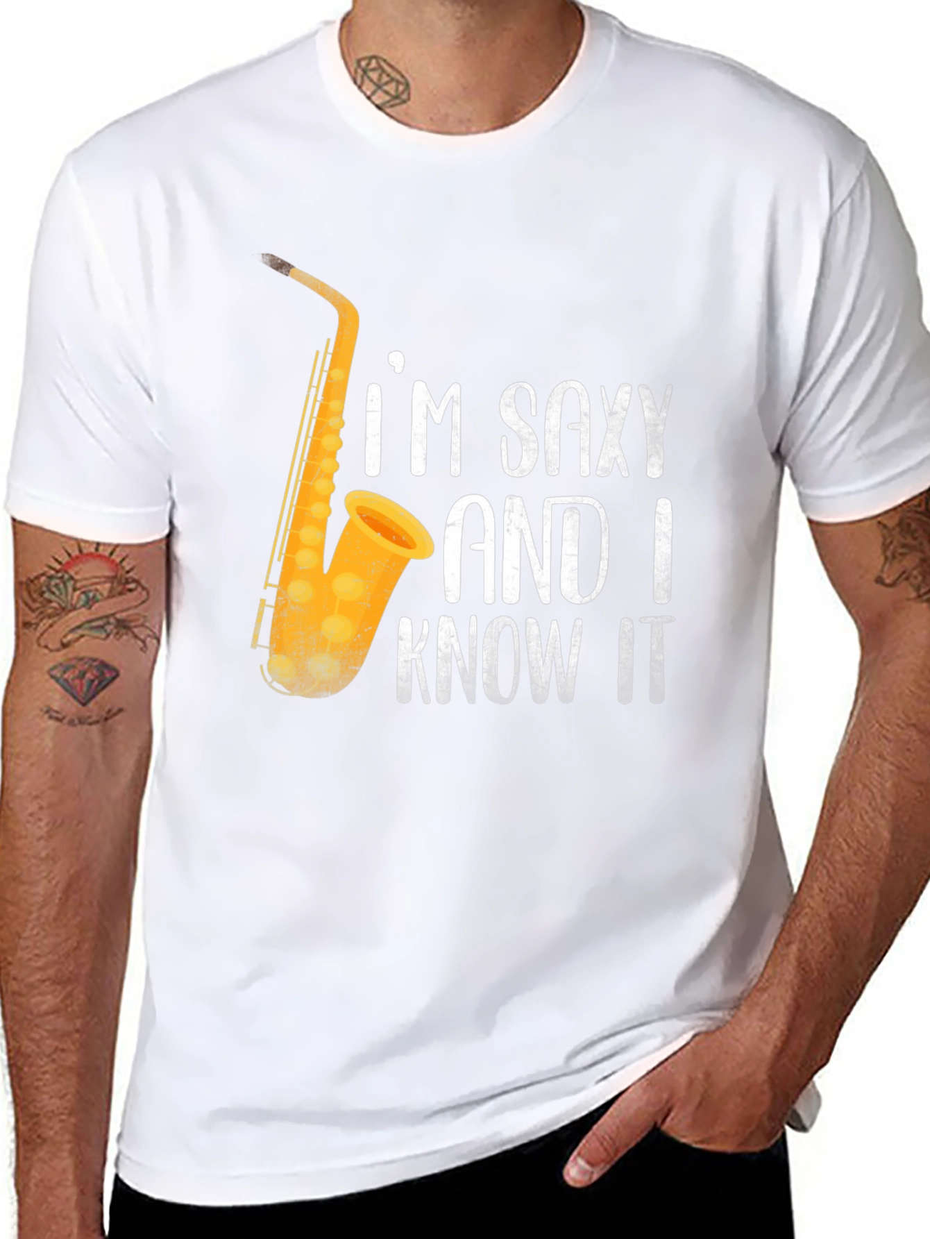 Saxy & I Know It T-Shirt | Funny Saxophone Player Tee