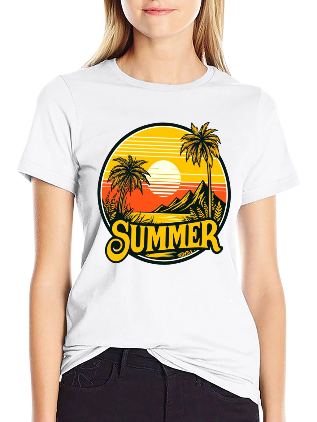 Summer T-Shirt Palm Tree Graphic Tee