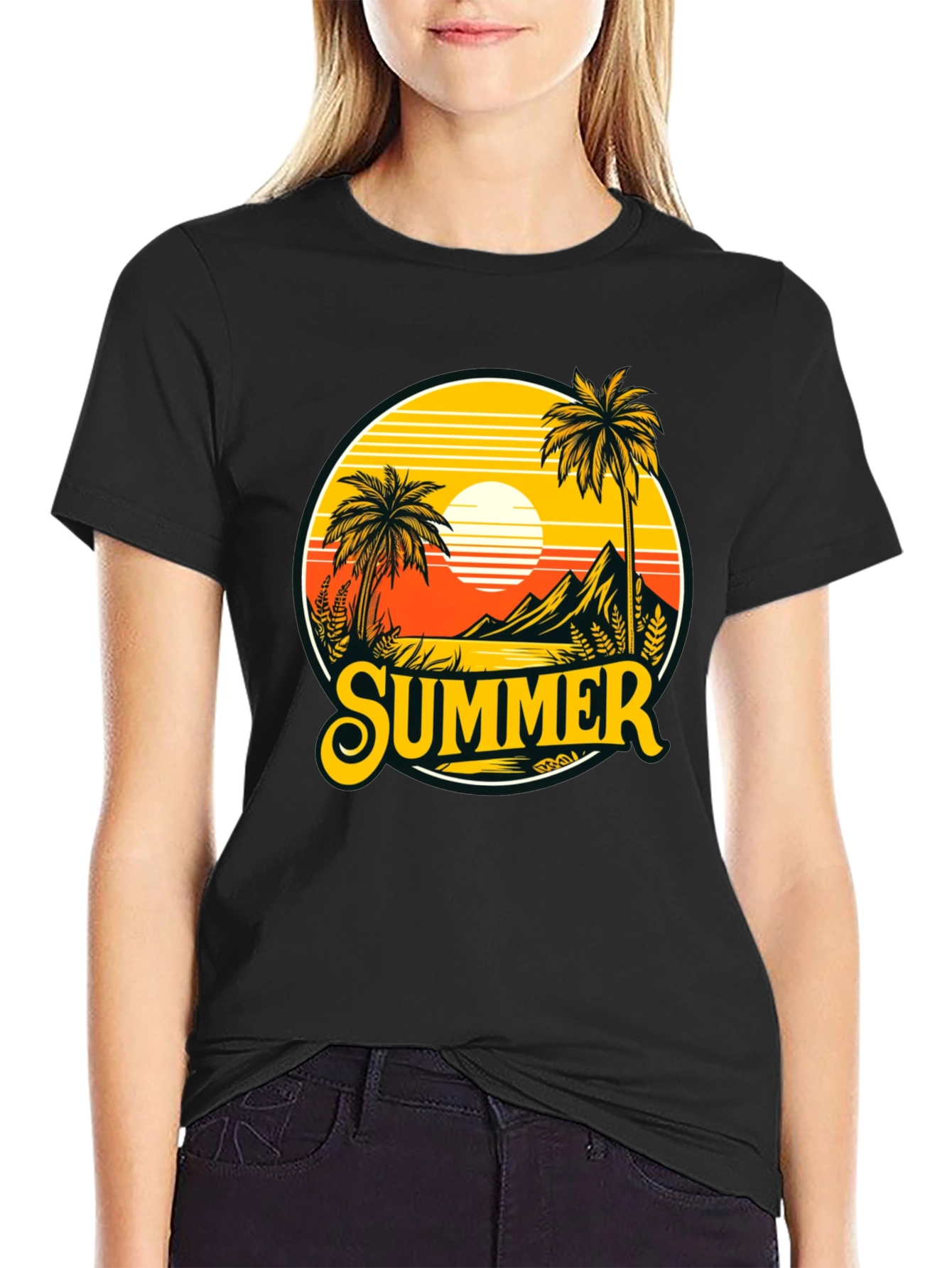 Summer T-Shirt Palm Tree Graphic Tee