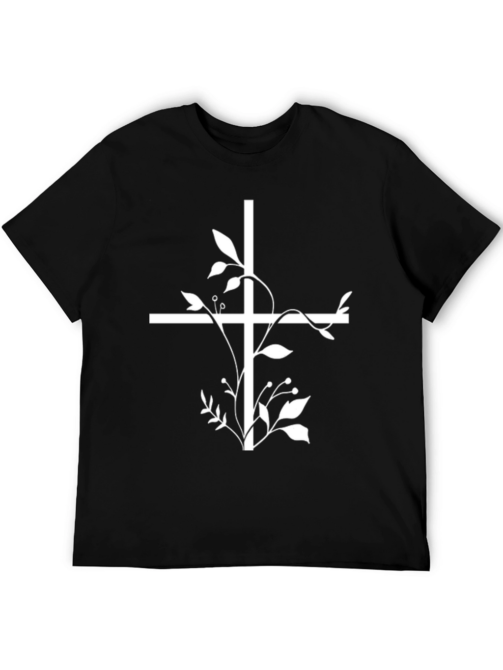 Floral Cross Graphic Tee - Christian T-Shirt