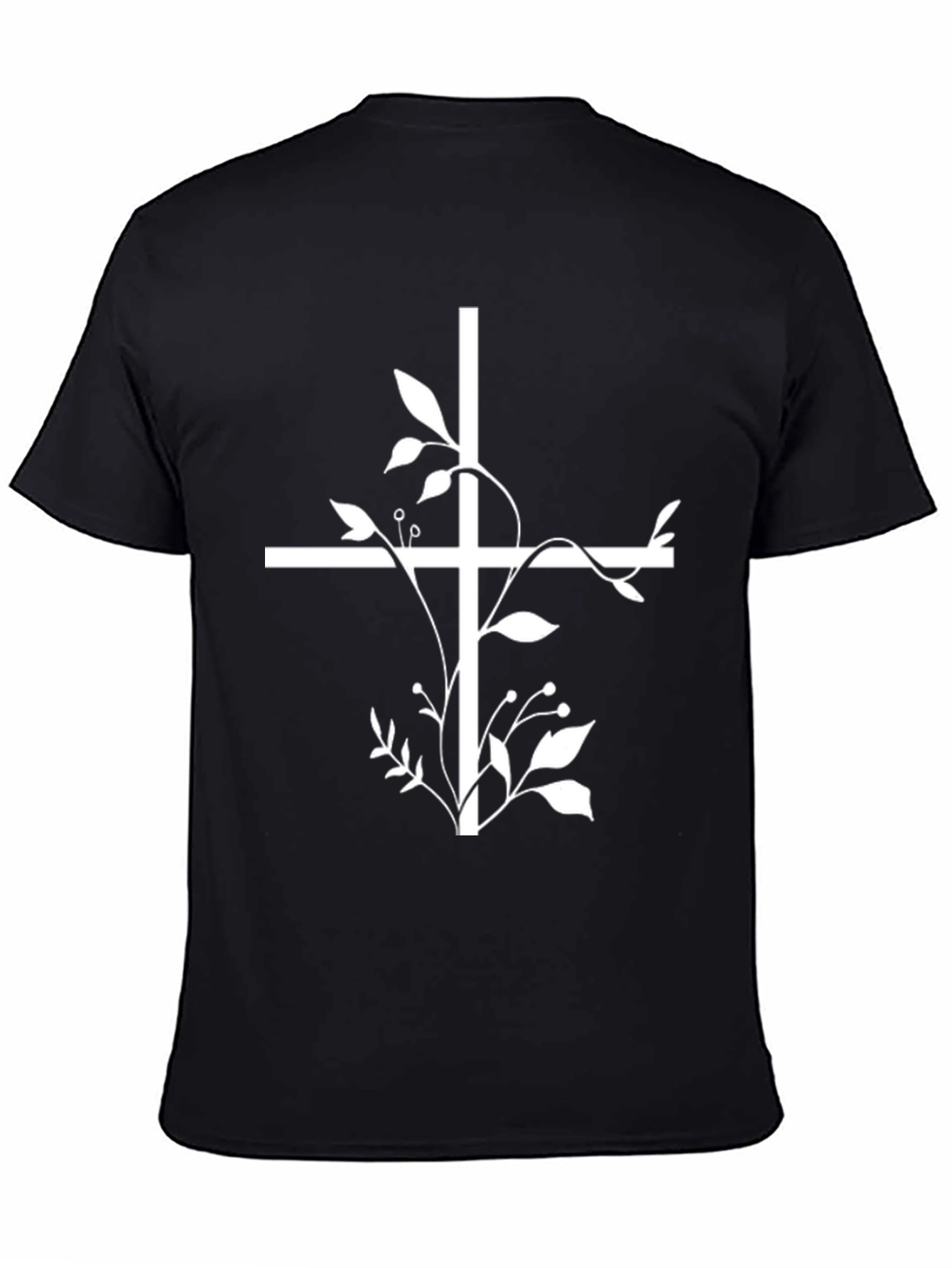 Floral Cross Graphic Tee - Christian T-Shirt
