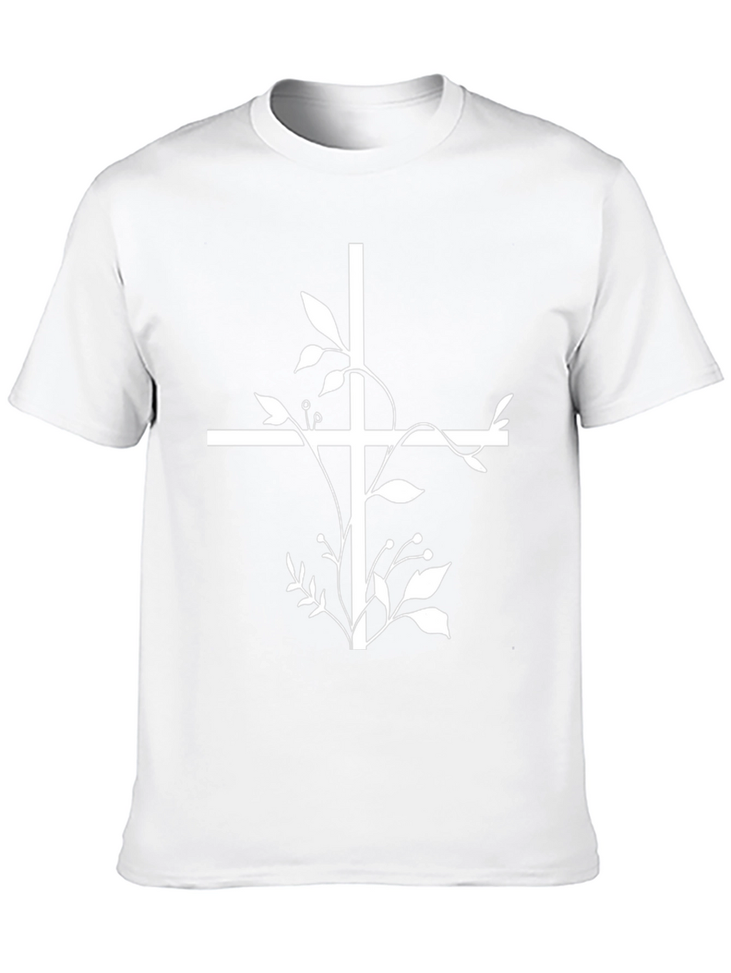 Floral Cross Graphic Tee - Christian T-Shirt
