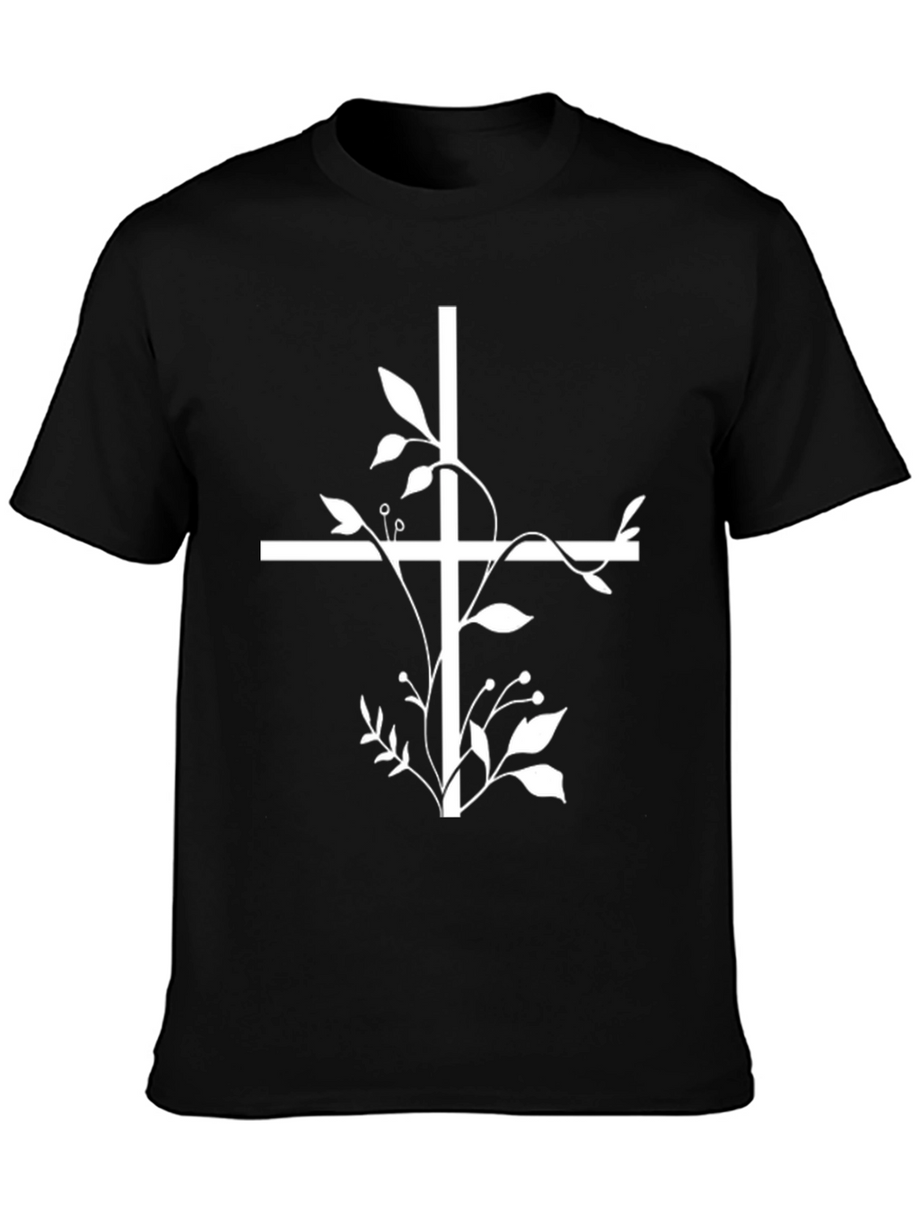 Floral Cross Graphic Tee - Christian T-Shirt