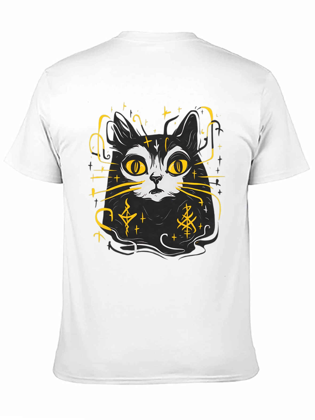 Mystic Cat T-Shirt - Black Graphic Tee