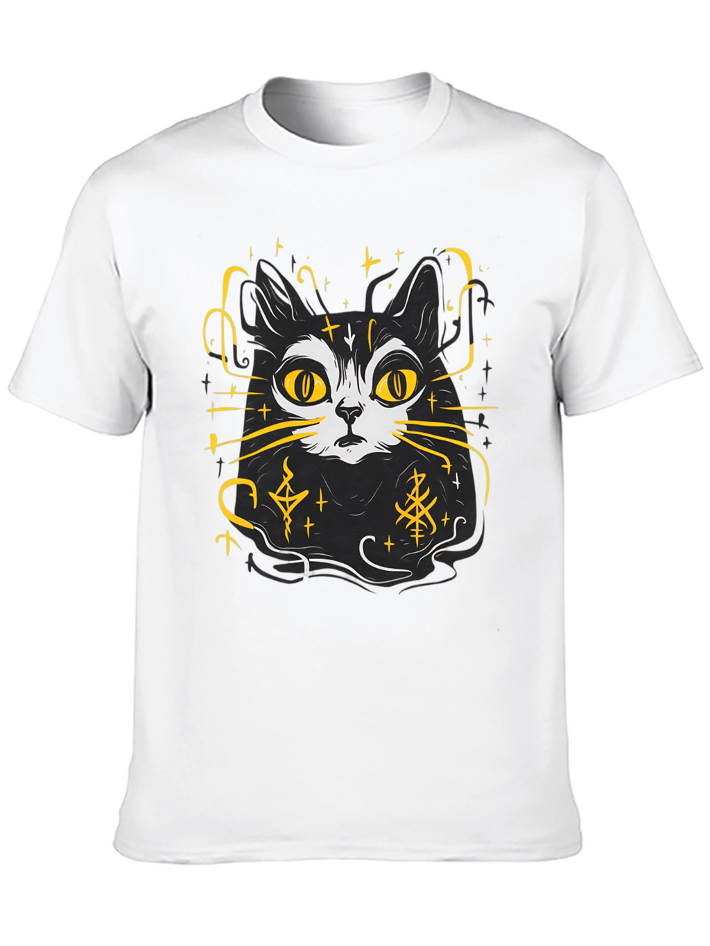 Mystic Cat T-Shirt - Black Graphic Tee