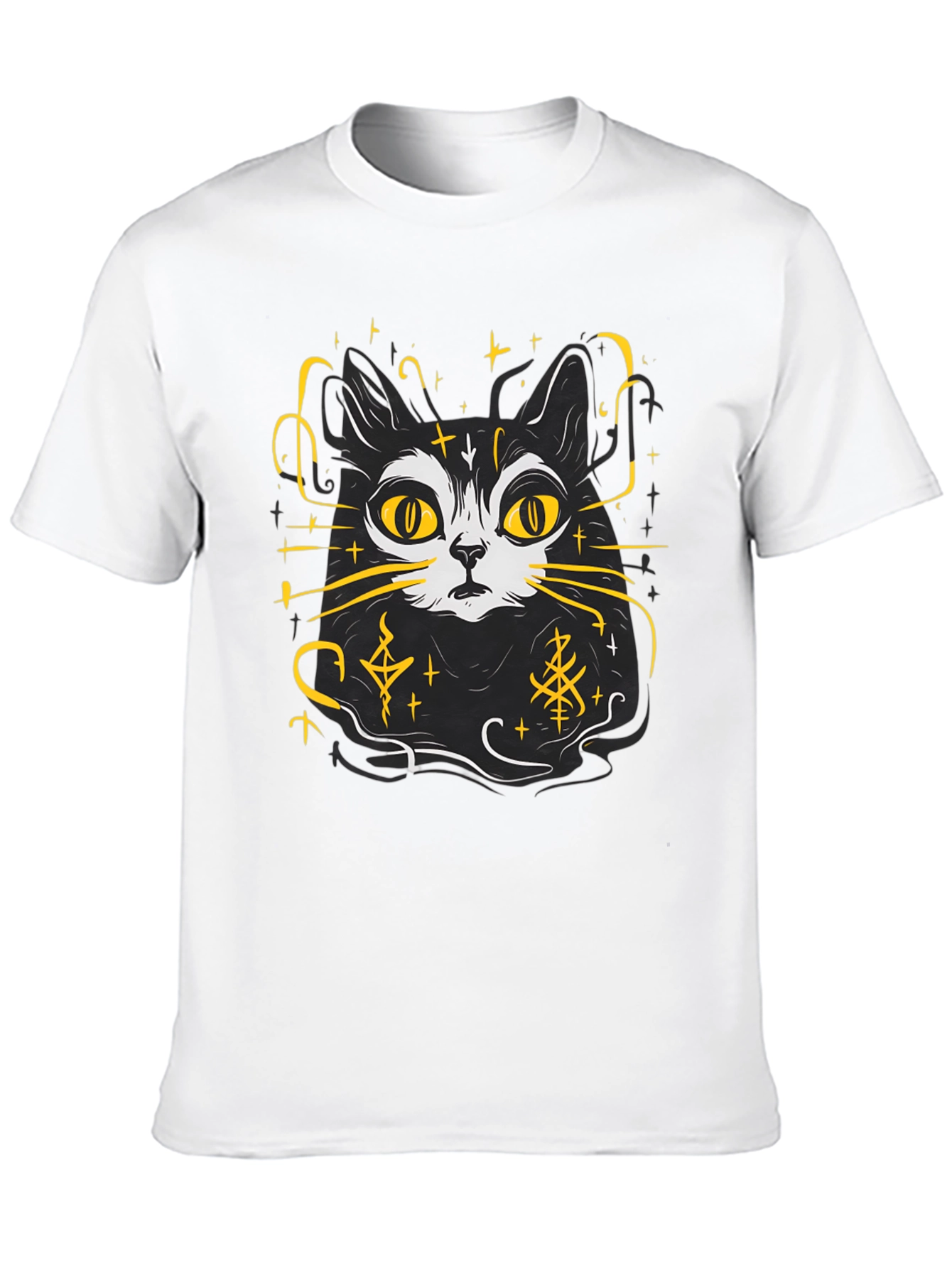 Mystic Cat T-Shirt - Black Graphic Tee