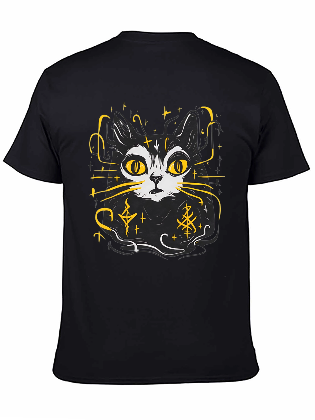 Mystic Cat T-Shirt - Black Graphic Tee