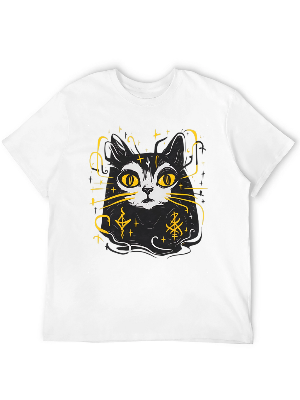 Mystic Cat T-Shirt - Black Graphic Tee