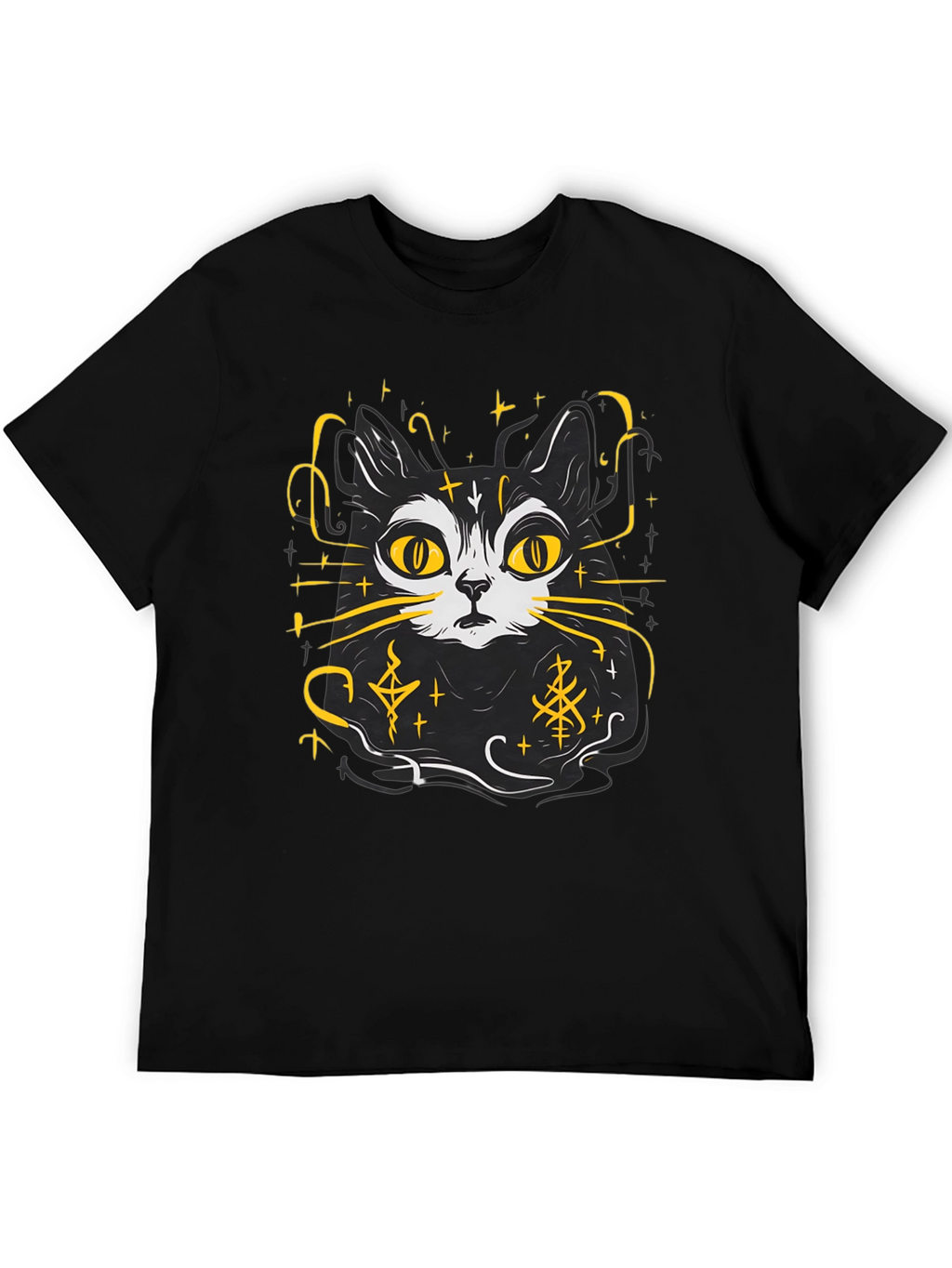 Mystic Cat T-Shirt - Black Graphic Tee