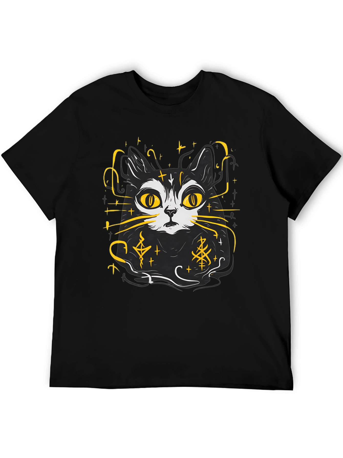 Mystic Cat T-Shirt - Black Graphic Tee