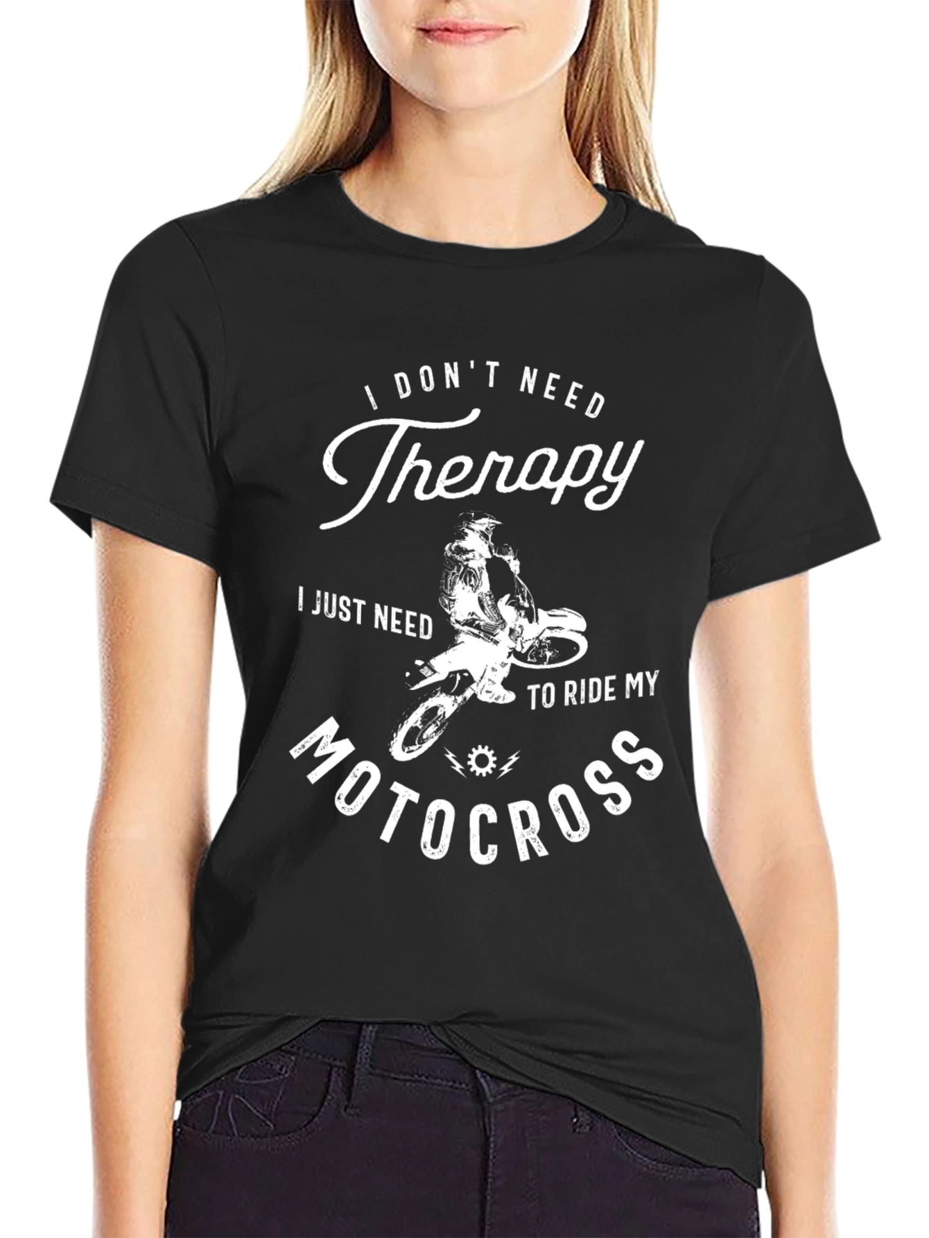 Motocross Therapy Graphic Tee - Ride Your Worries Away!