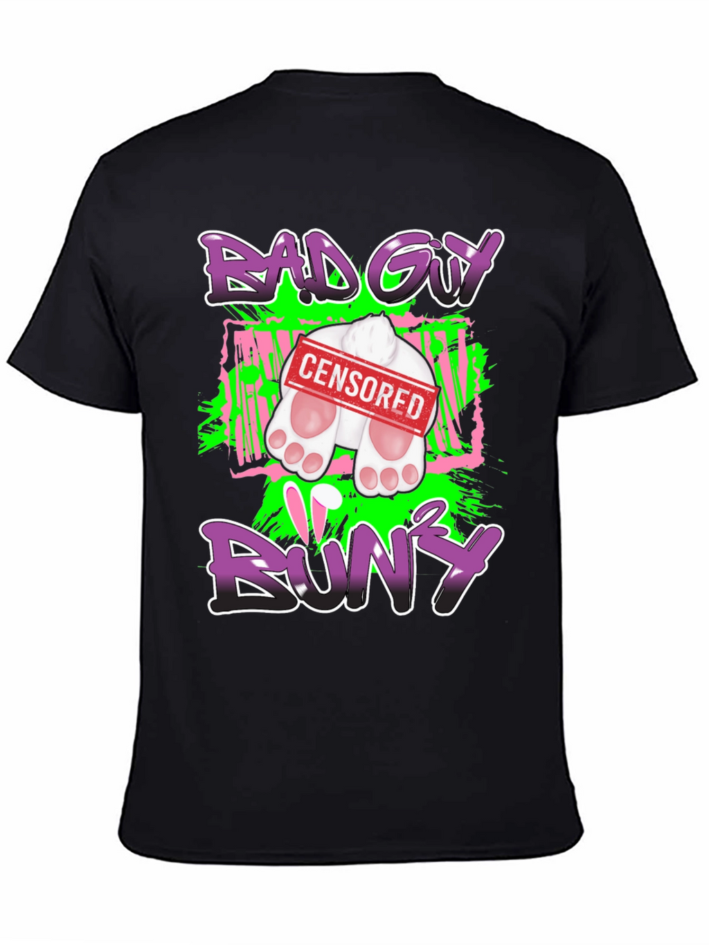 Bad Guy Bunny Censored Graphic T-Shirt